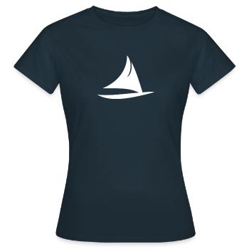 PAC ISLA-Symbol - Frauen T-Shirt - Navy - Vorne - AI Model Female 172 dark (172cm)
