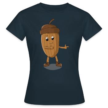 Coole NUSS - Frauen T-Shirt - Navy - Vorne - AI Model Female 172 dark (172cm)