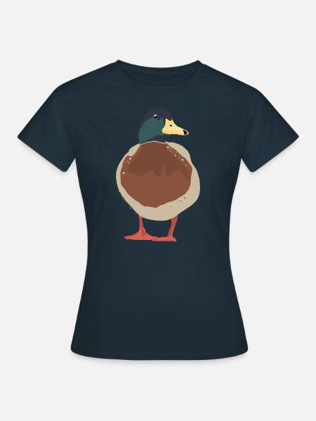 Ente Illustration - Frauen T-Shirt - Navy