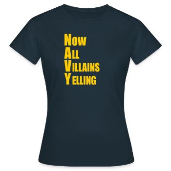 Drôle US Navy Militaire Soldat américain Navy - T-shirt Femme - marine - Devant - AI Model Female 172 dark (172cm)