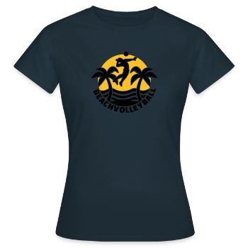 Beachvolleyball - Frauen T-Shirt - Navy - Vorne - AI Model Female 172 dark (172cm)