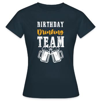 Équipe de consommation d’anniversaire - T-shirt Femme - marine - Devant - AI Model Female 172 dark (172cm)