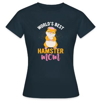 World Best Hamster Mom - T-shirt Femme - marine - Devant - AI Model Female 172 dark (172cm)