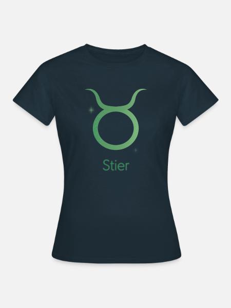 Sternzeichen Stier - Frauen T-Shirt - Navy
