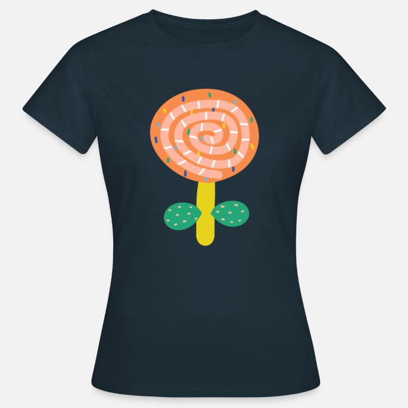 Small Red Flower - Women's T-Shirt - navy