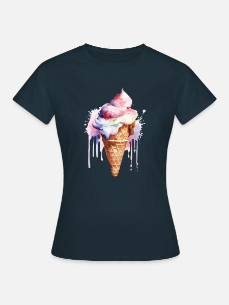 eiscreme - Frauen T-Shirt - Navy