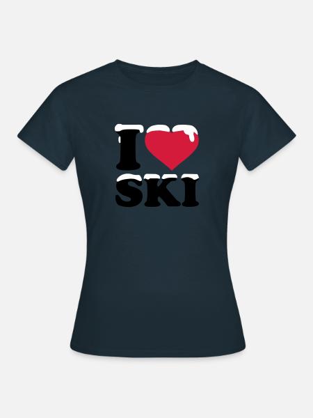Ski - Frauen T-Shirt - Navy