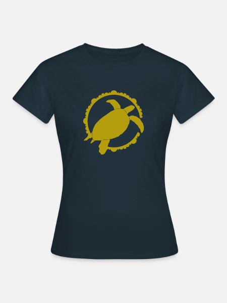 Schildkröte / Kriechtier - Reptilie - Frauen T-Shirt - Navy