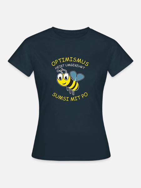 SUMSI MIT PO, Optimismus - Frauen T-Shirt - Navy