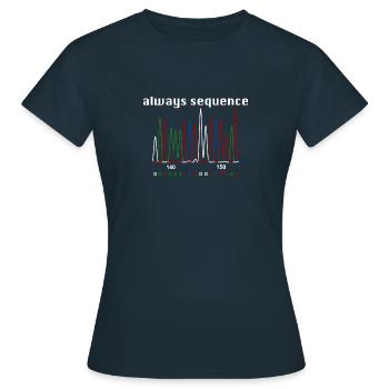 Toujours séquencer - T-shirt Femme - marine - Devant - AI Model Female 172 dark (172cm)