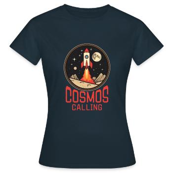 L’appel du cosmos - T-shirt Femme - marine - Devant - AI Model Female 172 dark (172cm)