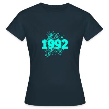 1992 1992 - Frauen T-Shirt - Navy - Vorne - AI Model Female 172 dark (172cm)