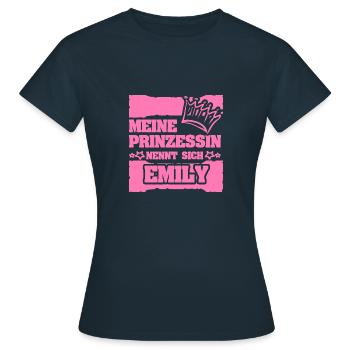 Geschenk für Emily - Frauen T-Shirt - Navy - Vorne - AI Model Female 172 dark (172cm)