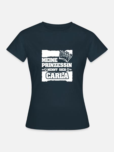 Carla als Mädchenname - Frauen T-Shirt - Navy