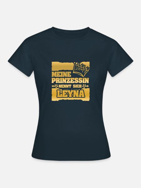 Leyna als Mädchenname - Frauen T-Shirt - Navy