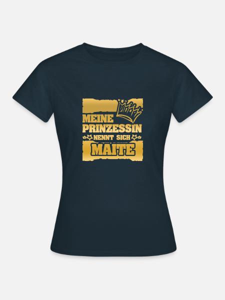 Maite als Mädchenname - Frauen T-Shirt - Navy