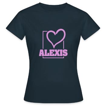 Alexis - Frauen T-Shirt - Navy - Vorne - AI Model Female 172 dark (172cm)