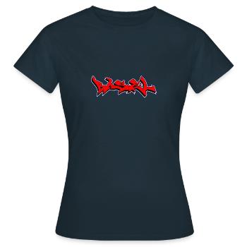 basel - Frauen T-Shirt - Navy - Vorne - AI Model Female 172 dark (172cm)