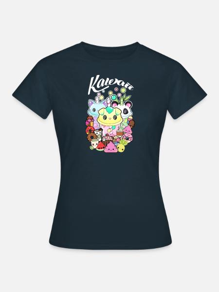 Kawaii - Süssigkeiten - Frauen T-Shirt - Navy