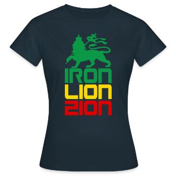 iron lion zion - T-shirt Femme - marine - Devant - AI Model Female 172 dark (172cm)