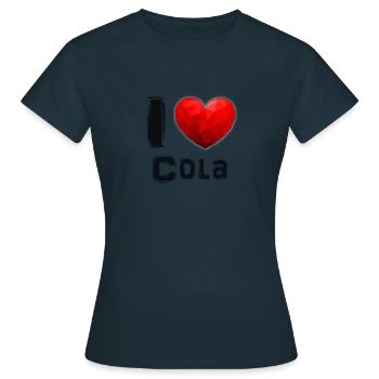 J'aime COLA - T-shirt Femme - marine - Devant - AI Model Female 172 dark (172cm)