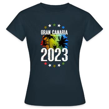 Grande Canarie 2023 (Garantie du prix le plus bas) - T-shirt Femme - marine - Devant - AI Model Female 172 dark (172cm)