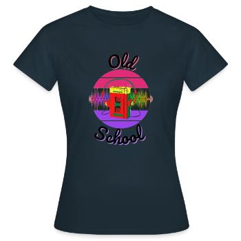 Old school - T-shirt Femme - marine - Devant - AI Model Female 172 dark (172cm)
