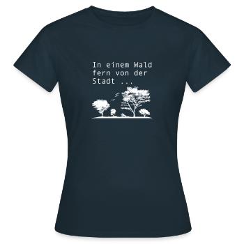 Forêt - T-shirt Femme - marine - Devant - AI Model Female 172 dark (172cm)