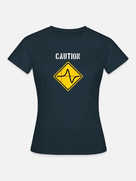 Vorsicht Mathe - Frauen T-Shirt - Navy