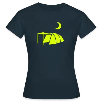 Tente - T-shirt Femme - marine - Devant - AI Model Female 172 dark (172cm)
