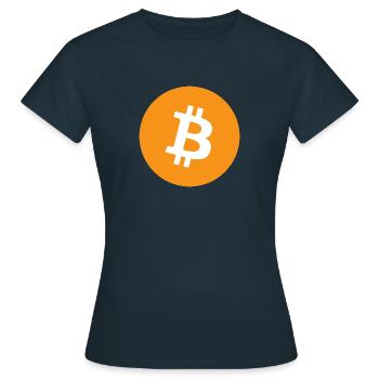 Bitcoin - Women's T-Shirt - navy - Front - AI Model Female 172 dark (172cm)
