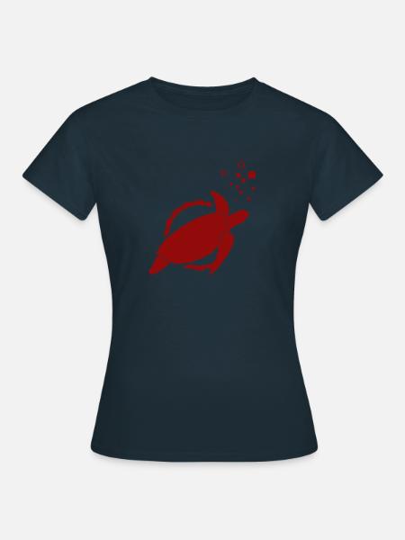 Schildkröte / Kriechtier - Reptilie - Frauen T-Shirt - Navy