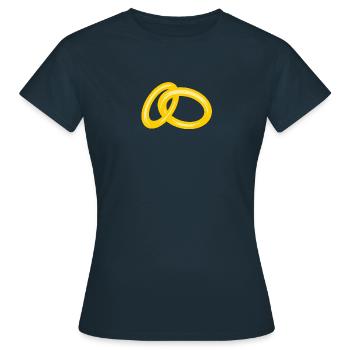 Les alliances - T-shirt Femme - marine - Devant - AI Model Female 172 dark (172cm)