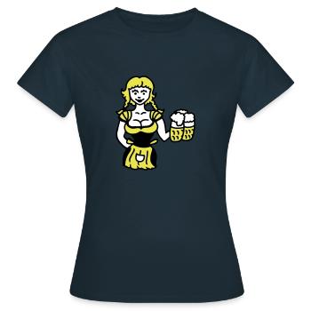Oktorberfest Heidi 3 - Women's T-Shirt - navy - Front - AI Model Female 172 dark (172cm)