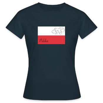 Polska - T-shirt Femme - marine - Devant - AI Model Female 172 dark (172cm)