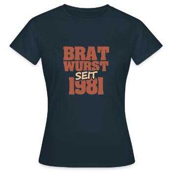 Barbecue 1981 - Frauen T-Shirt - Navy - Vorne - AI Model Female 172 dark (172cm)