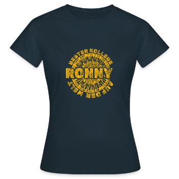Arbeit Ronny - Frauen T-Shirt - Navy - Vorne - AI Model Female 172 dark (172cm)