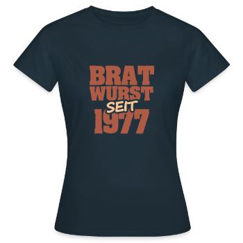 Barbecue 1977 - Frauen T-Shirt - Navy - Vorne - AI Model Female 172 dark (172cm)