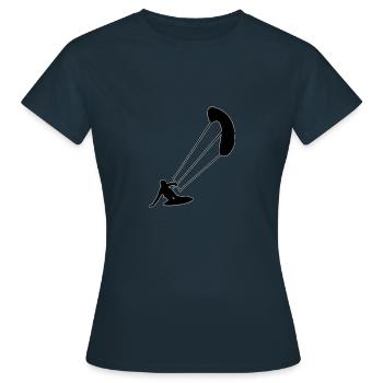 Kite surfer - Women's T-Shirt - navy - Front - AI Model Female 172 dark (172cm)