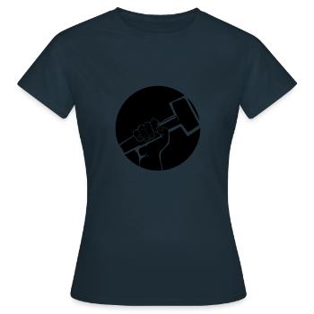 Hammer blow - Women's T-Shirt - navy - Front - AI Model Female 172 dark (172cm)