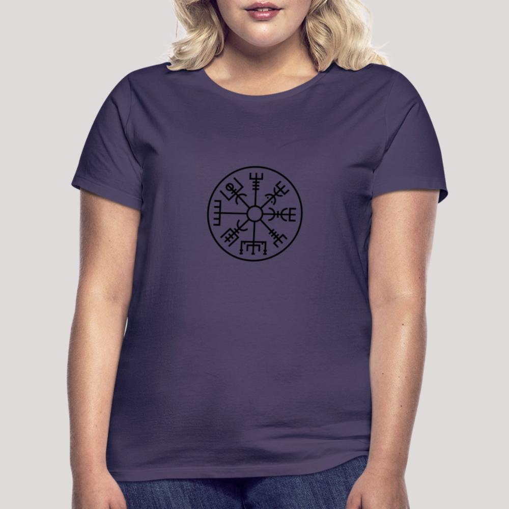 Vegvisir Kreis - Frauen T-Shirt Dunkellila