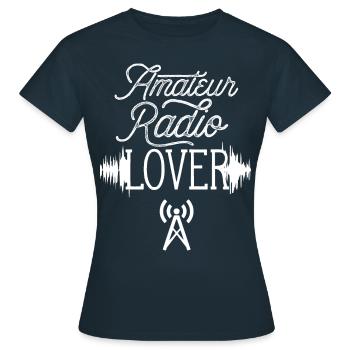 Amateur radio amateur amateur radio amateur radio RAdio - T-shirt Femme - marine - Devant - AI Model Female 172 dark (172cm)