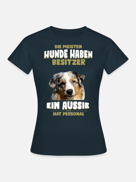 Australian Shepherd - Aussie Hund - Frauen T-Shirt - Navy