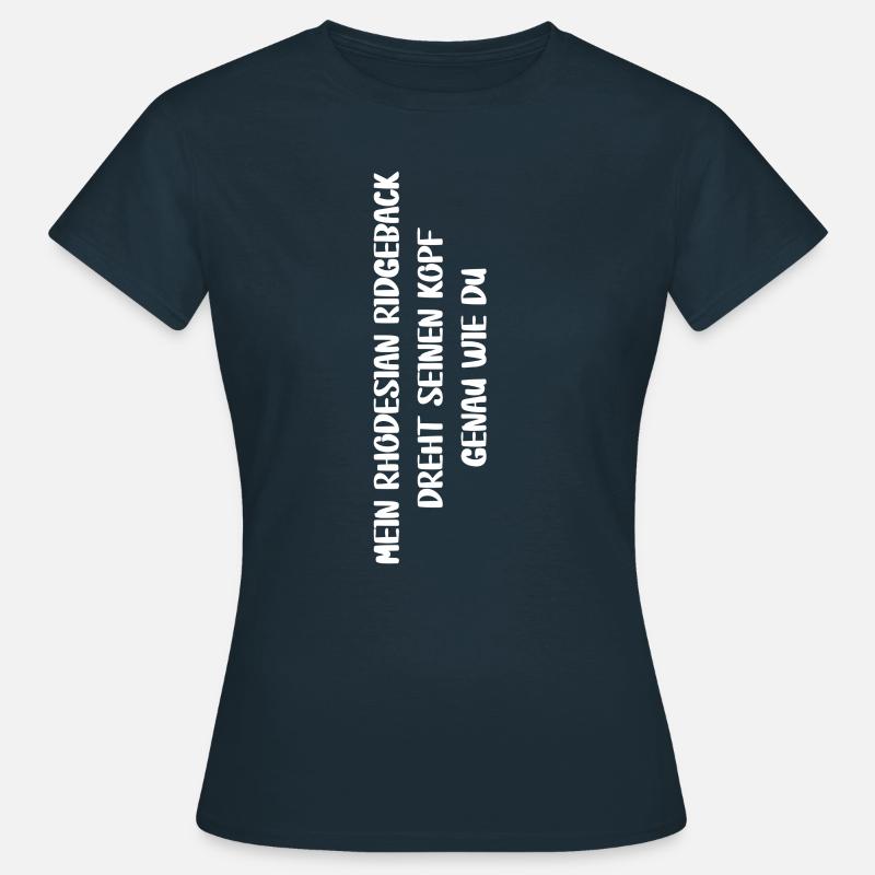 Rhodesian Ridgeback Tshirt - Rhodesian Ridgeback - Frauen T-Shirt - Navy