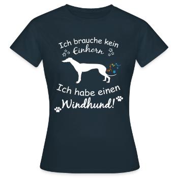 Windhunde - Windhund - Frauen T-Shirt - Navy - Vorne - AI Model Female 172 dark (172cm)