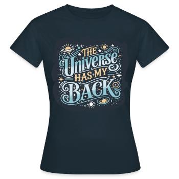 L’Univers - T-shirt Femme - marine - Devant - AI Model Female 172 dark (172cm)