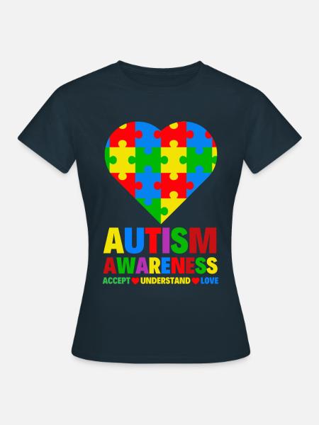 Autismus Bewusstsein - Frauen T-Shirt - Navy