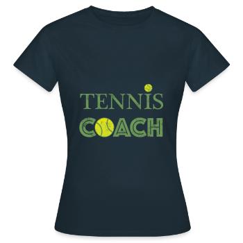 Tennis Coach Tennis trainer - idée cadeau - T-shirt Femme - marine - Devant - AI Model Female 172 dark (172cm)