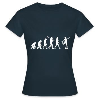 Evolution football woman gift idea - Women's T-Shirt - navy - Front - AI Model Female 172 dark (172cm)