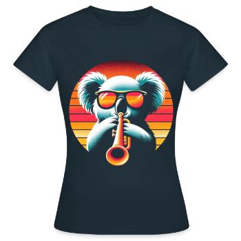 Trompette Koala - T-shirt Femme - marine - Devant - AI Model Female 172 dark (172cm)